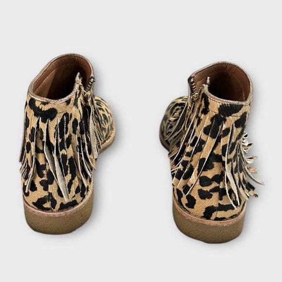 Kate Spade Betsie Booties Women's 6M Leopard Print Fringe Ankle Zipper - Picture 3 of 9